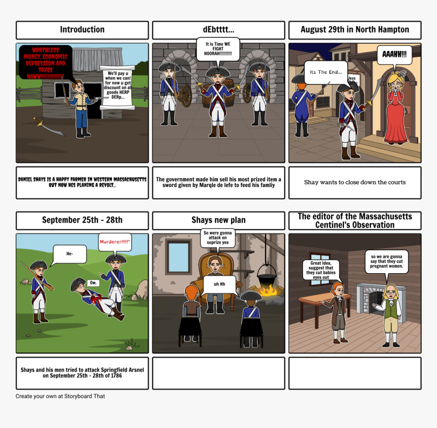 Shays Rebellion Comic Strip Ideas, HD Png Download, Free Download