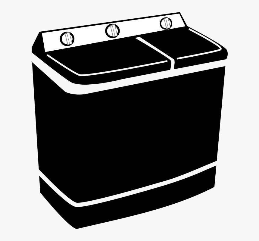 Washing Machine Png Black And White - Washing Machine Manual Vector Png, Transparent Png, Free Download