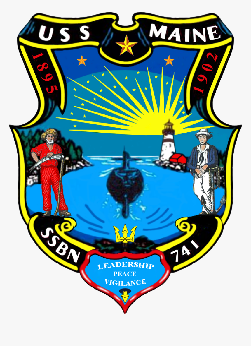 File - 741insig - Uss Maine Ssbn 741 Logo, HD Png Download, Free Download