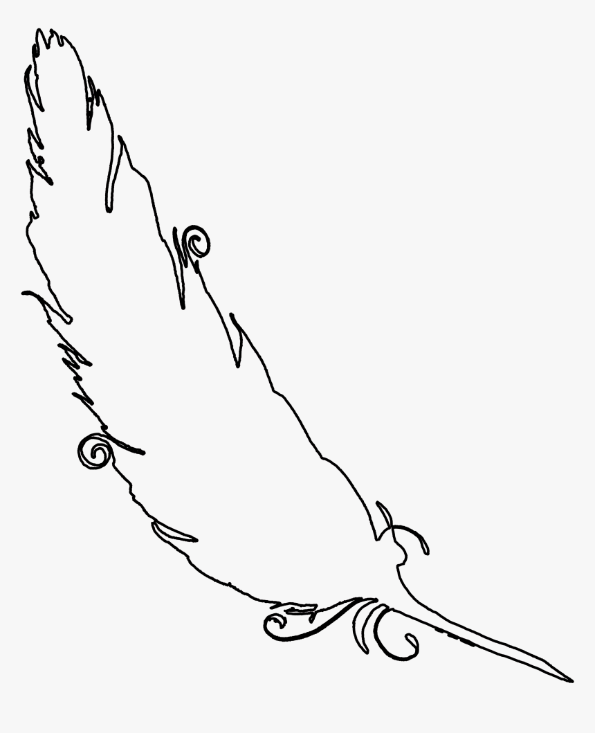 Transparent Feather Outline Png - Line Art, Png Download, Free Download