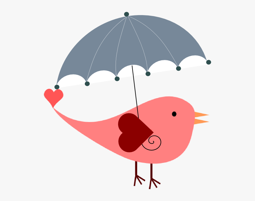 Bird With Umbrella Clipart, HD Png Download, Free Download