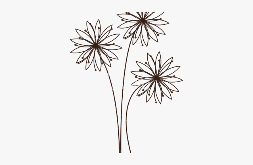 Daisy Flower Outline - Transparent Flower Outline Png, Png Download, Free Download