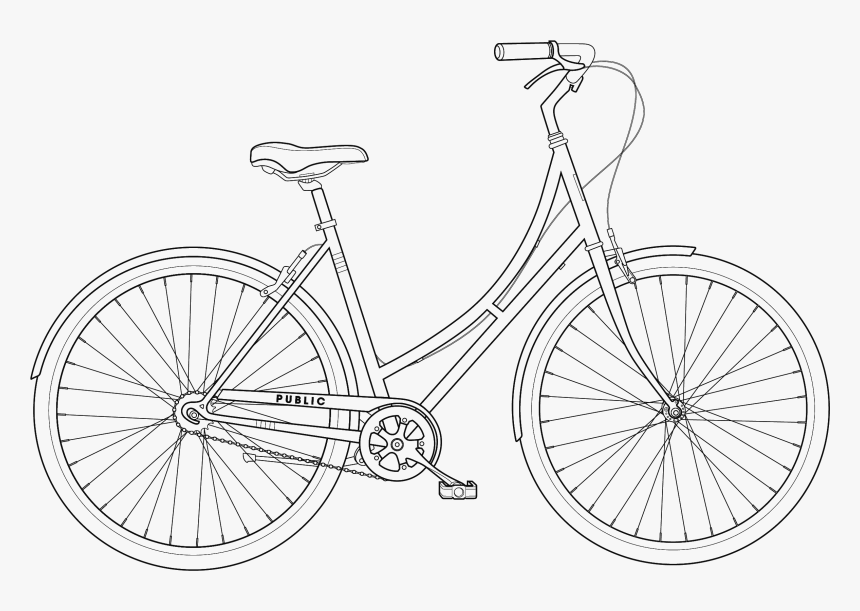 Transparent Cruise Ship Black And White Png - Bicycle Png Line Art, Png Download, Free Download