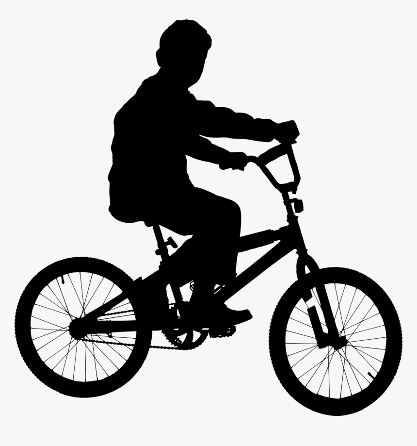 Boy On A Bicycle Silhouette - Red And Black Mongoose Bike, HD Png Download, Free Download