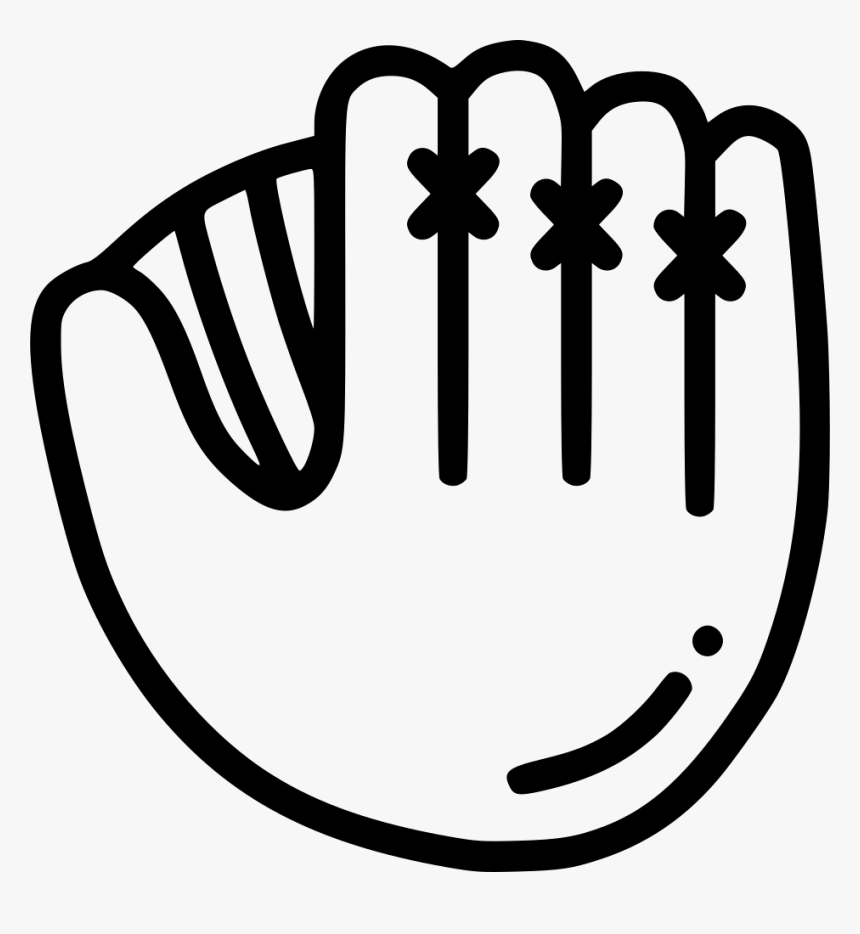 Baseball Glove Gloves Accessory Svg Png Icon Free Download - Baseball Glove Clipart Black And White, Transparent Png, Free Download