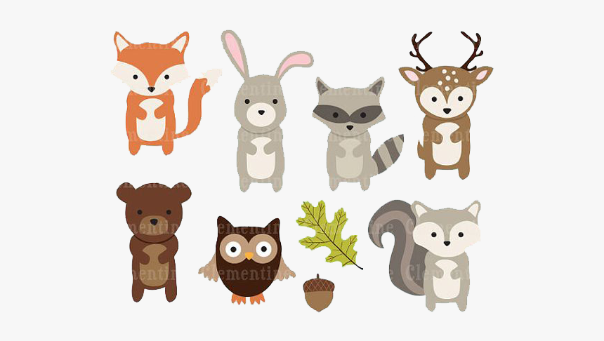 Paper Woodland Animal Clip Art - Clip Art Woodland Animals, HD Png Download, Free Download