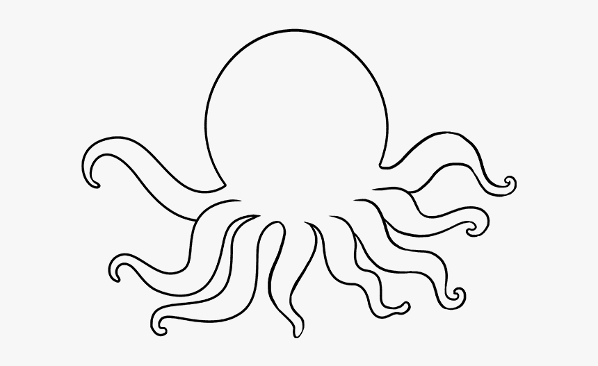 Clip Art How To Draw An - Easy Simple Octopus Drawing, HD Png Download, Free Download