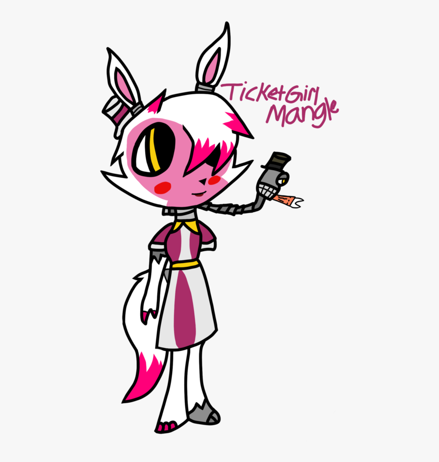 Ticket Girl Mangle By Dxc-smash - Cartoon, HD Png Download, Free Download
