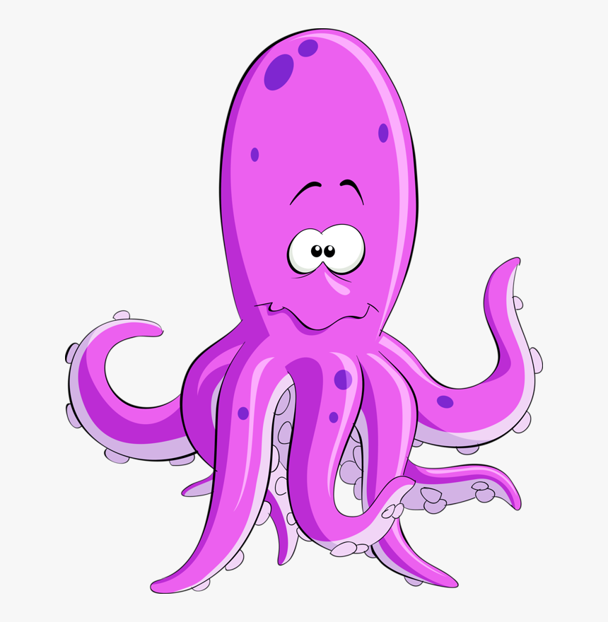 Octopus Clipart Fish - Dessin Pieuvre Mauve, HD Png Download, Free Download