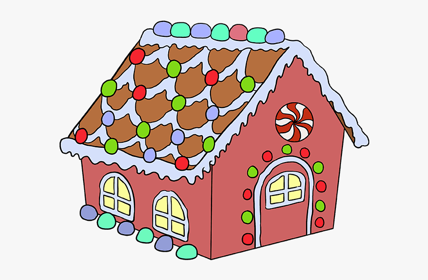 How To Draw Gingerbread House - Easy To Draw Gingerbread House, HD Png Download, Free Download