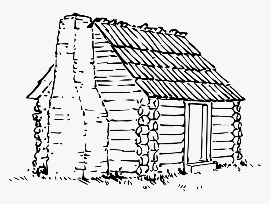 Barn Png Line Drawing - Clipart Log Cabin Png, Transparent Png, Free Download