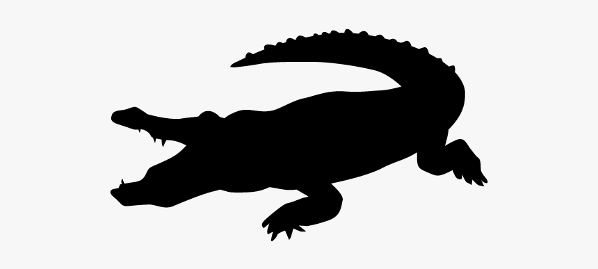 Crocodile Clipart Black, HD Png Download, Free Download