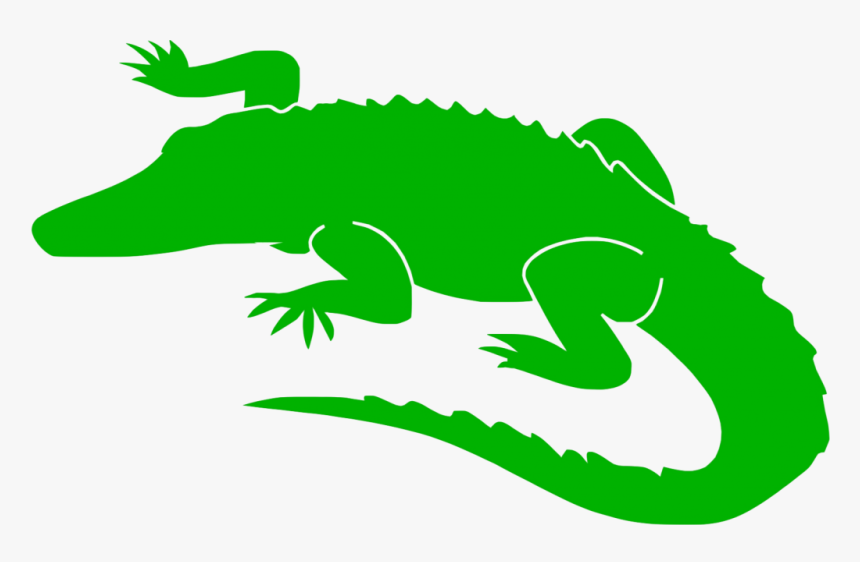 Alligators Crocodile Clip Art Scalable Vector Graphics - Silhouette Gator Clipart, HD Png Download, Free Download