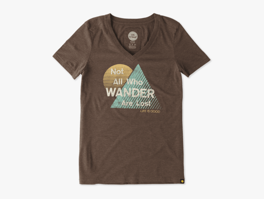 Women"s All Who Wander Triangle Stripe Cool Vee - Active Shirt, HD Png Download, Free Download