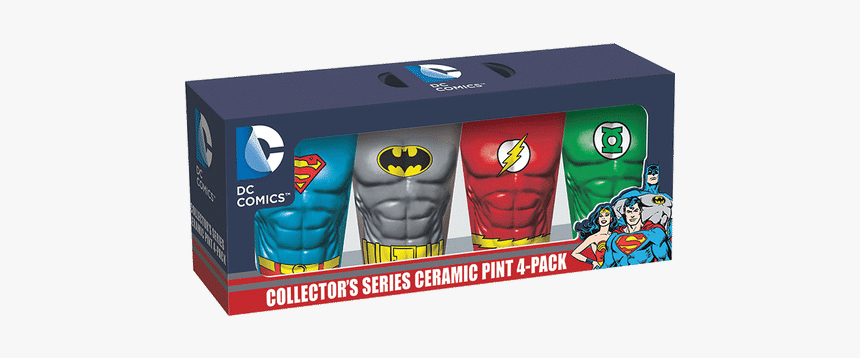 Dc Heroes Ceramic Pint 4 Pack - Flash, HD Png Download, Free Download