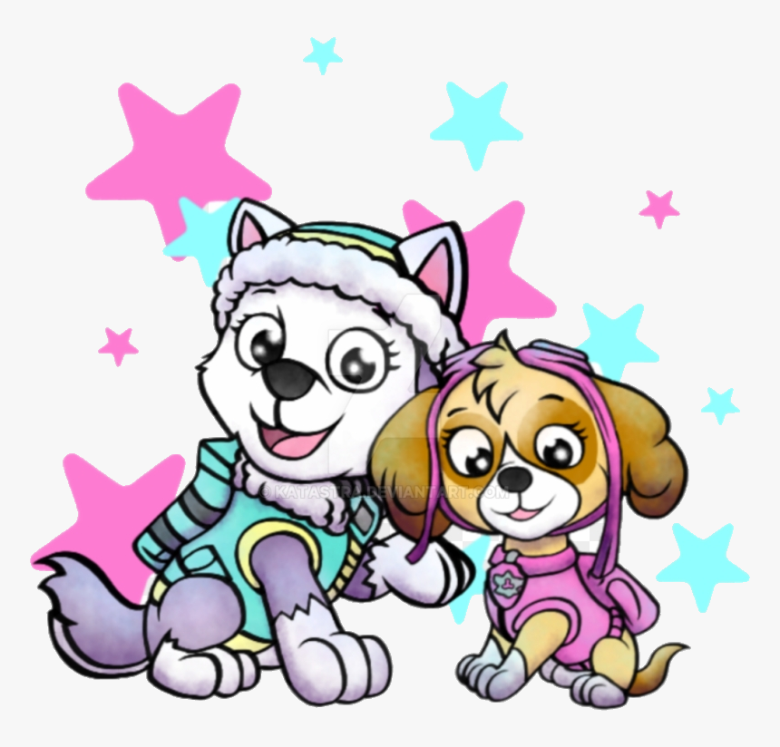 Paw Patrol Miguel-mickey Girls By Katastra Skye And - Everest Paw Patrol Art, HD Png Download, Free Download