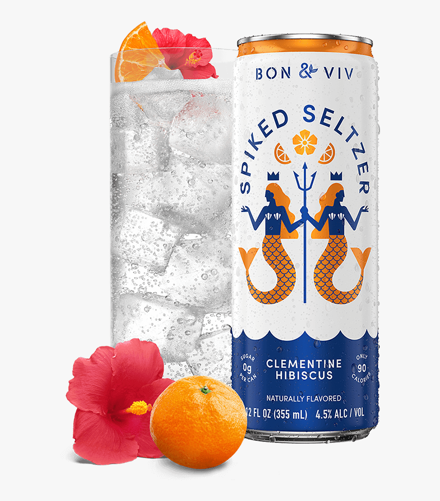 Bon And Viv Spiked Seltzer Clementine Hibiscus - Bon And Viv Spiked Seltzer, HD Png Download, Free Download