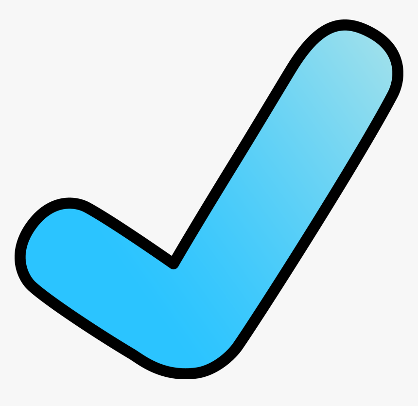 Blue Chubby Checkmark Whimsyclips, HD Png Download, Free Download