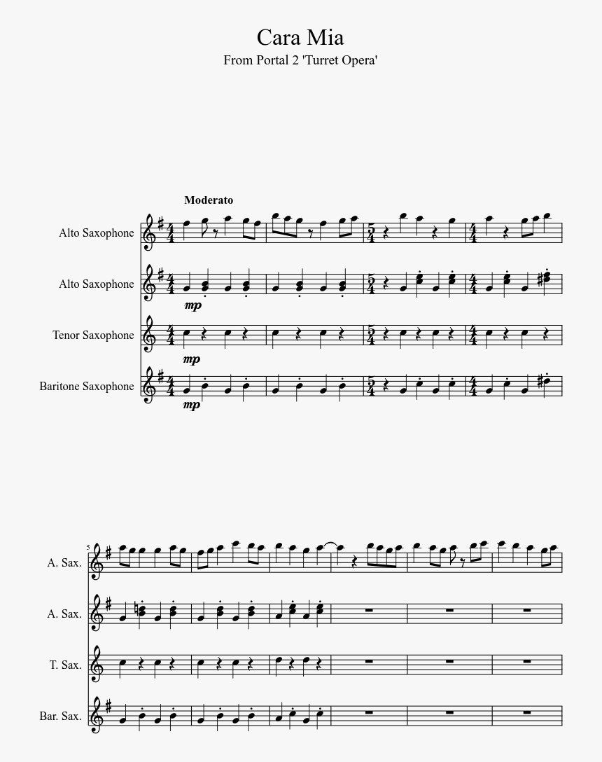 Alto Sax Song Of Storms Sheet Music, HD Png Download, Free Download