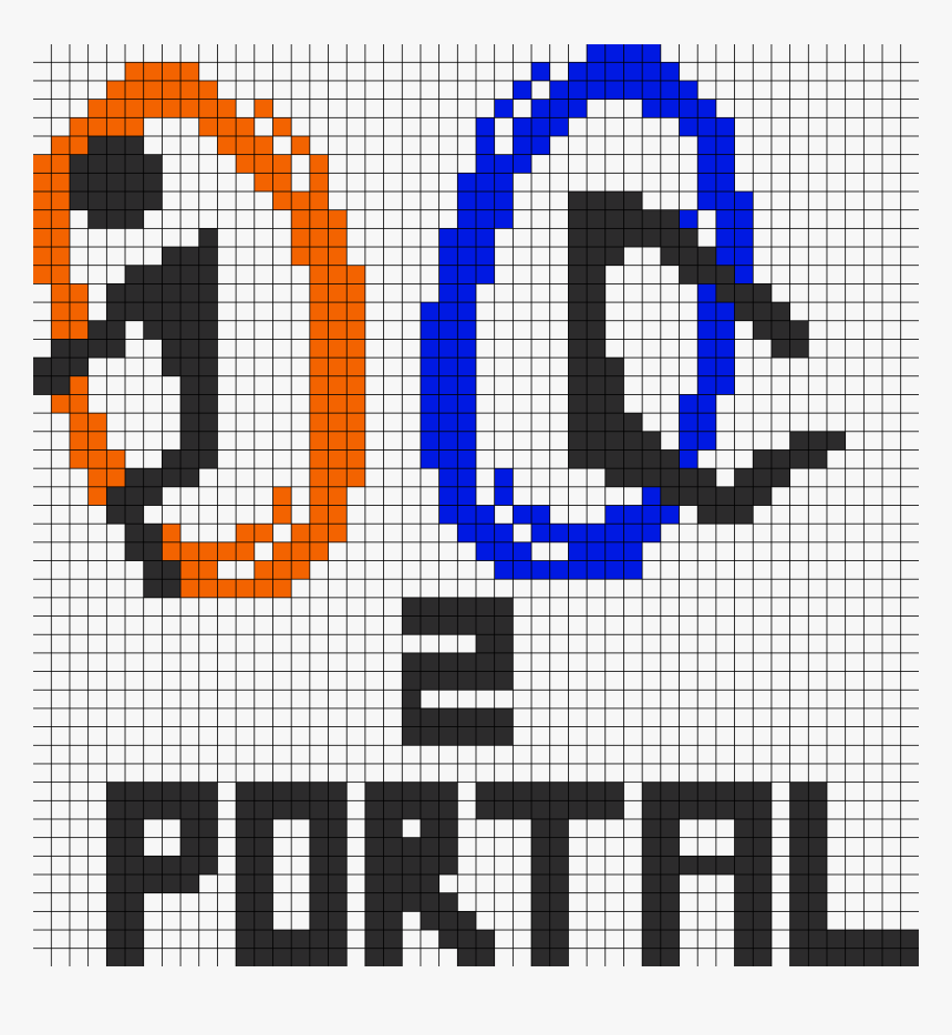 Portal Gun Pixel Art, HD Png Download - kindpng
