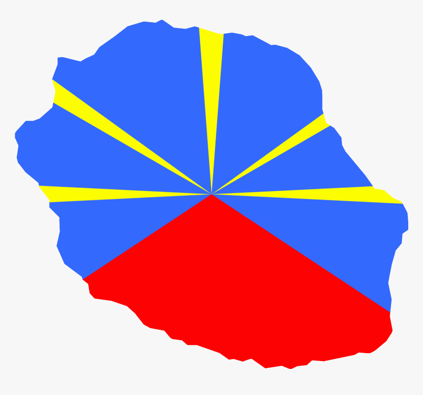 Flag Map Of Réunion - Reunion Island Flag Map, HD Png Download, Free Download