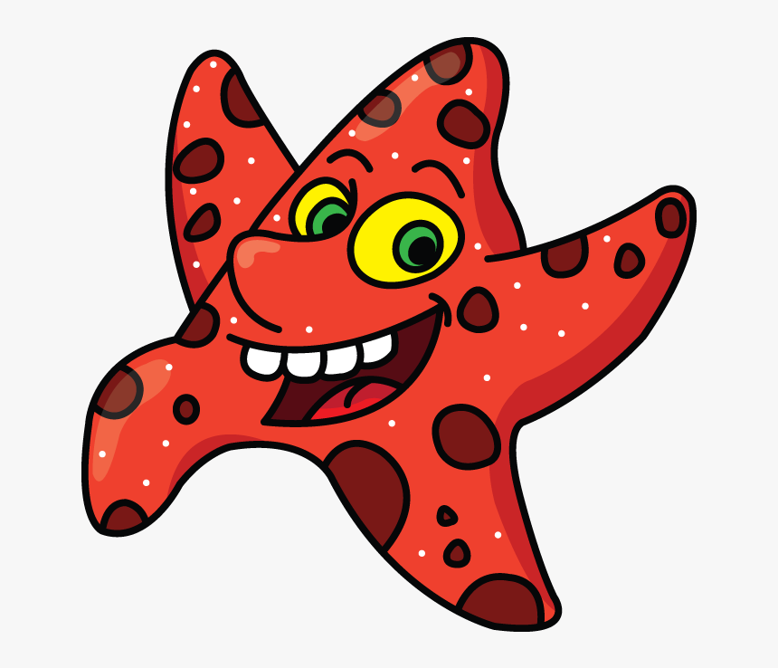 Cartoon Star Fish Drawing, HD Png Download, Free Download