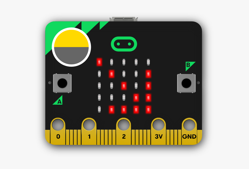 Bit Led Screen, Acting As A Light Sensor - Micro Bit Led Matrix, HD Png Download, Free Download