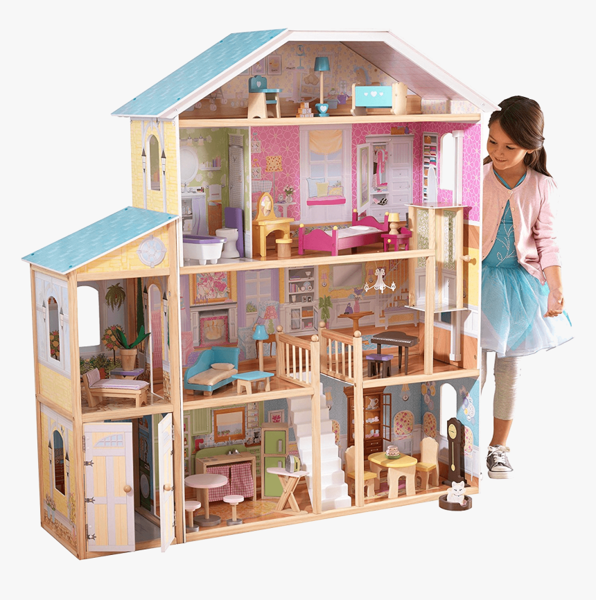 Transparent Dollhouse Png - Kidkraft Grand View Mansion Dollhouse With Ez Kraft, Png Download, Free Download