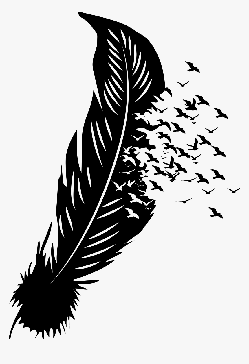 Transparent Black Feathers Png - Clip Art Png Feather, Png Download, Free Download