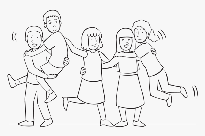 Small Group Of People Working Together To Cross An - Team Building Activities Drawing, HD Png Download, Free Download