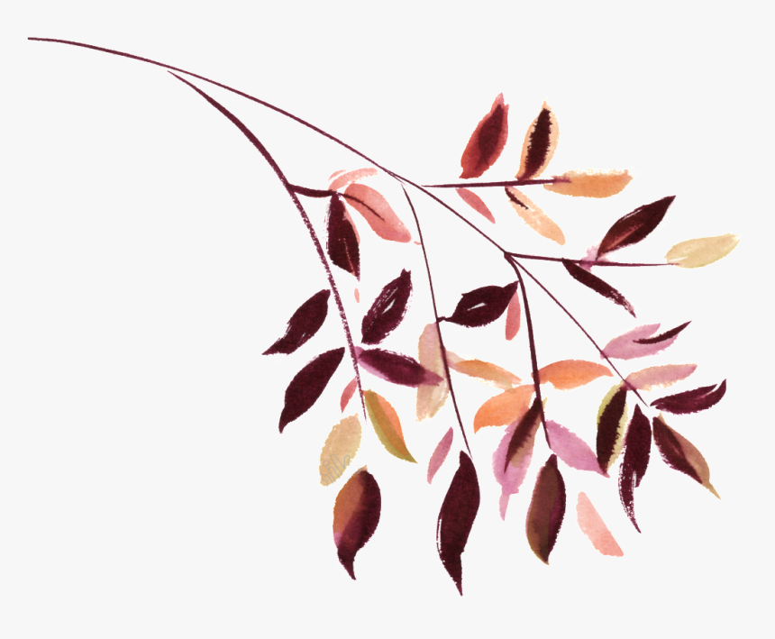 Transparent Watercolor Leaf Png - Maroon Watercolor Leaf Png, Png Download, Free Download