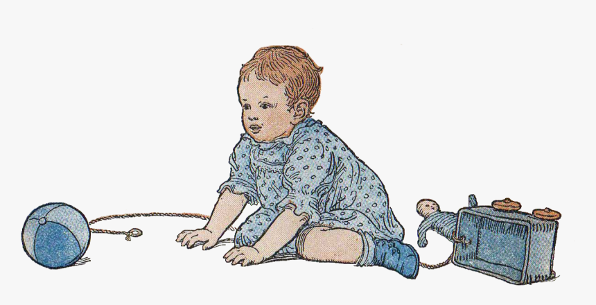 Transparent Baby Crawling Png - Vintage Illustrations Png, Png Download, Free Download