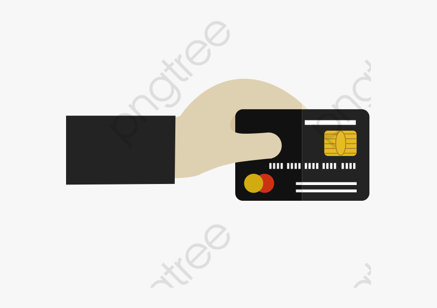 Holding Credit Card, Bank Card, Hand, Cartoon Creative - Graphic Design, HD Png Download, Free Download