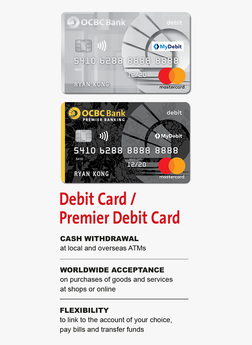 Ocbc Bank Debit Card, HD Png Download, Free Download