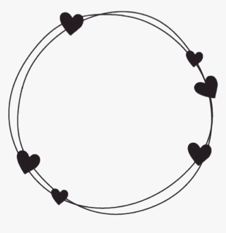 Circle Heart Border Svg