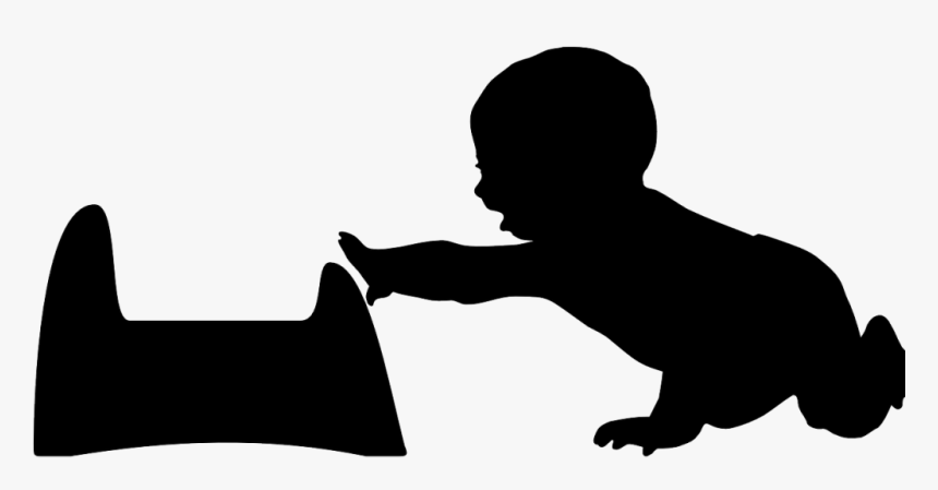 Most Kids Are Potty Trained At The Age Of 2 Or A Little - Baby Crawling Silhouette Png, Transparent Png, Free Download