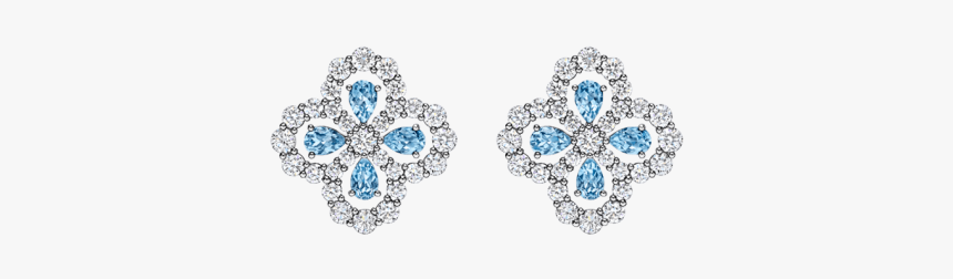 Diamond Loop By Harry Winston, Full Motif Aquamarine - Harry Winston Loop Full Motif Earring Pink Sapphire, HD Png Download, Free Download