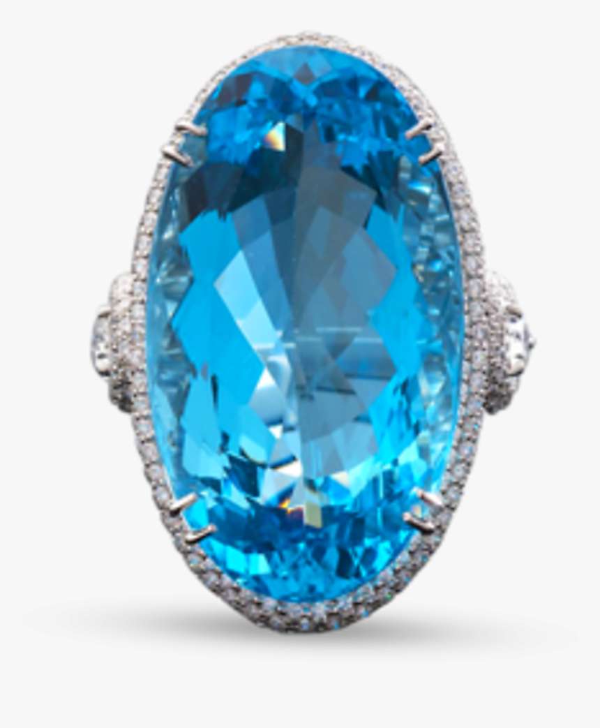 Aquamarine And Diamond Ring, - Diamond, HD Png Download, Free Download