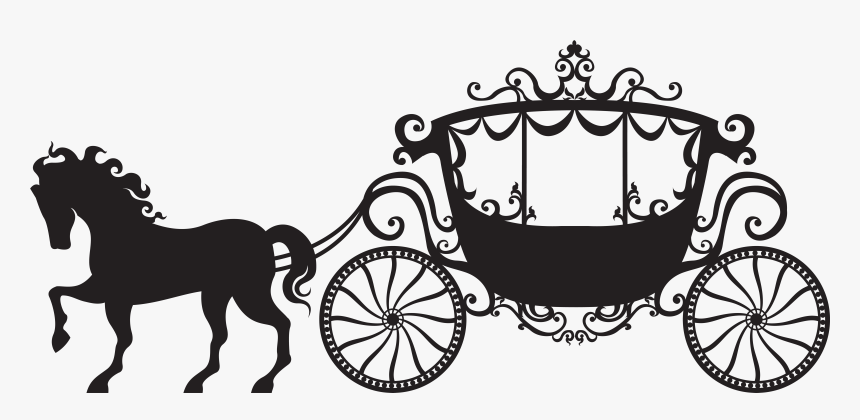Fairytale Clipart Chariot - Cinderella Carriage Silhouette Png, Transparent Png, Free Download