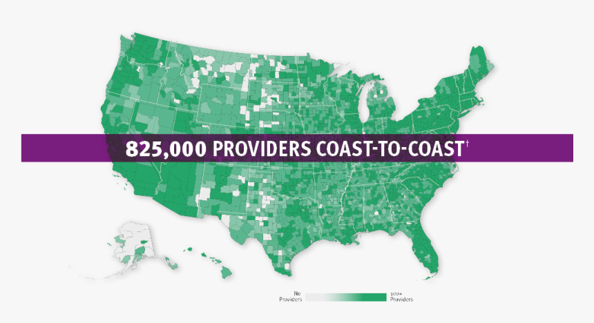 Usa Map Of Cdphp Coast To Coast Coverage - New England Patriots Mapa, HD Png Download, Free Download