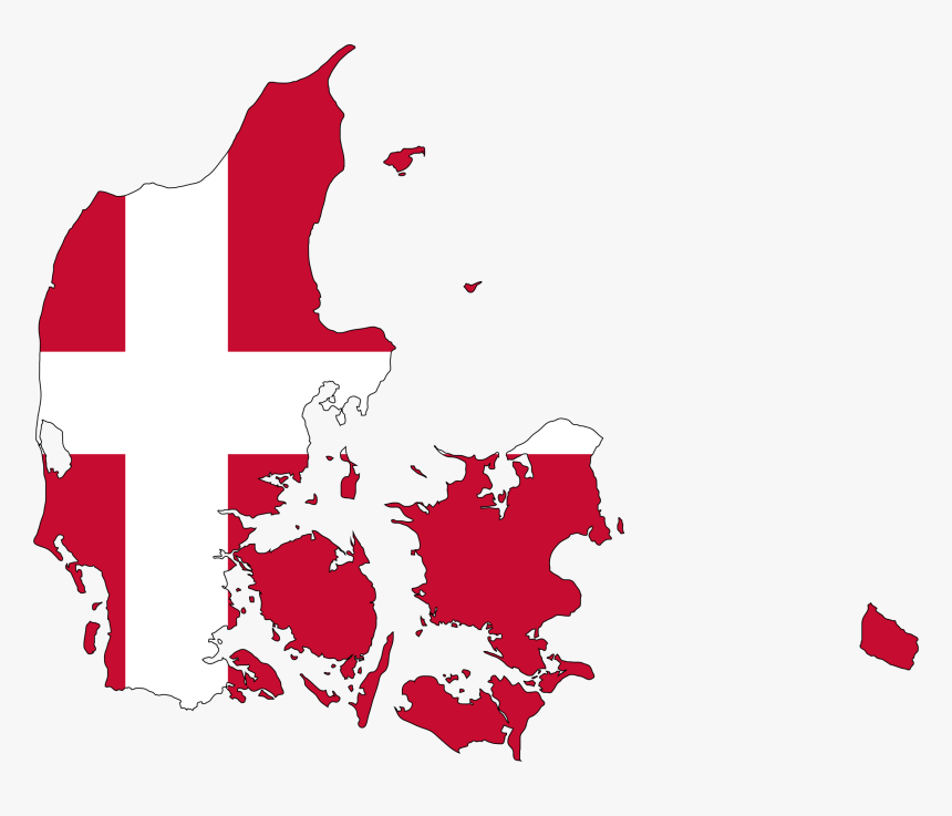 Denmark Map Flag Png, Transparent Png, Free Download