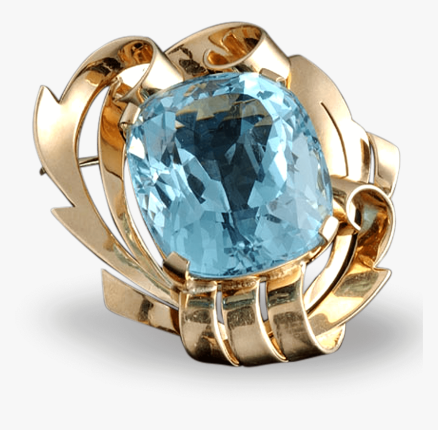 Aquamarine Brooch, - Crystal, HD Png Download, Free Download