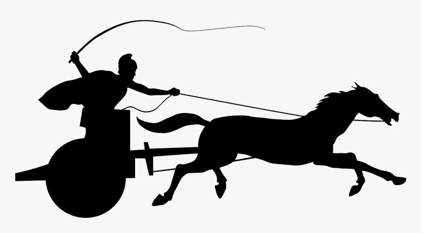 Horse And Chariot Silhouette, HD Png Download, Free Download