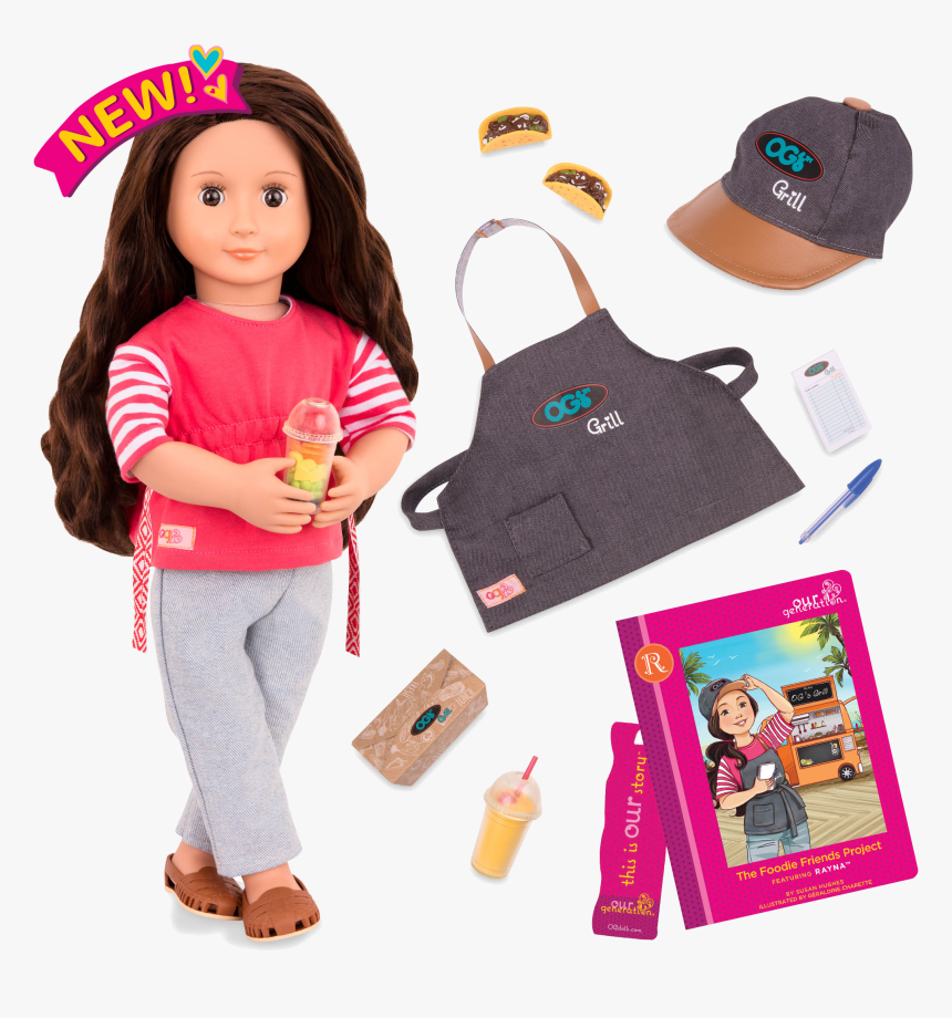 Transparent American Girl Doll Png - Our Generation Deluxe Food Truck Doll, Png Download, Free Download