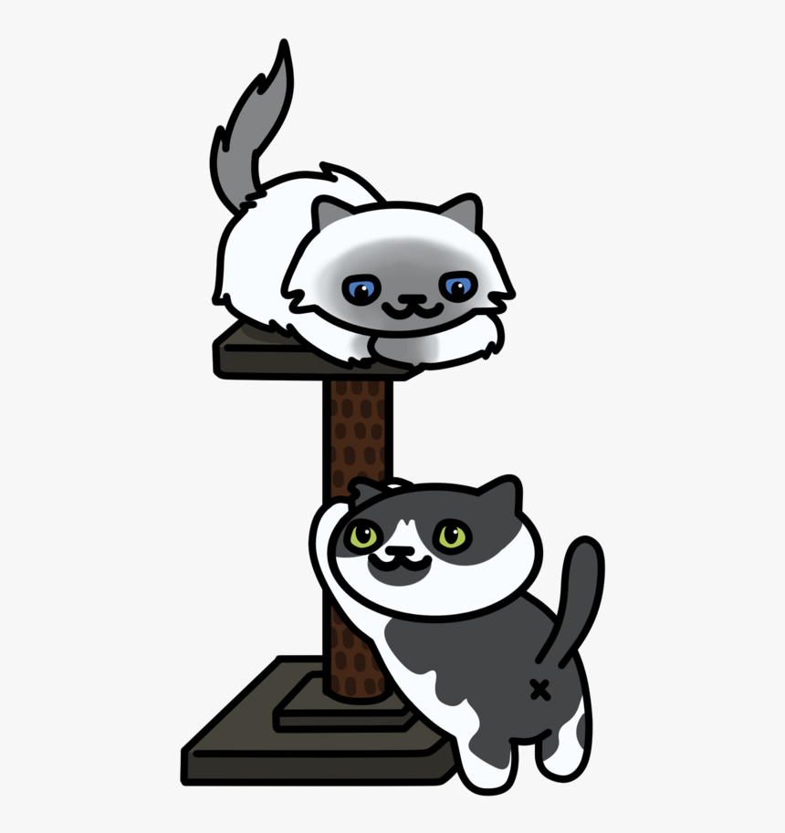Extra Tall Scratching Post And Perch - Cat Scratching Post Clipart, HD Png Download, Free Download