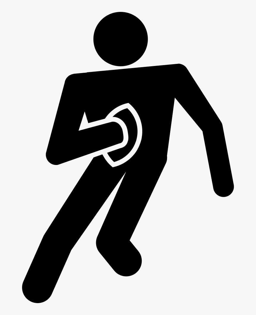 Rugby Player Running With The Ball - Knee Strapping For Rugby, HD Png Download, Free Download