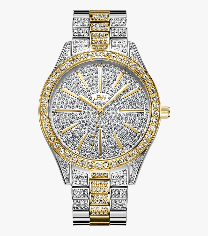 Jbw Cristal J6346d Two Tone Gold Diamond Watch Front - Jbw Watch, HD Png Download, Free Download