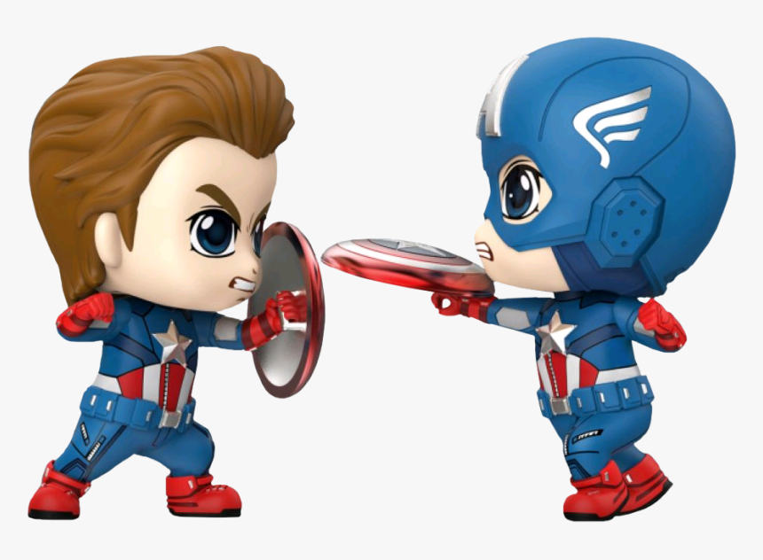 Captain America Vs Captain America Cosbaby - Captain America Endgame Cosbaby, HD Png Download, Free Download