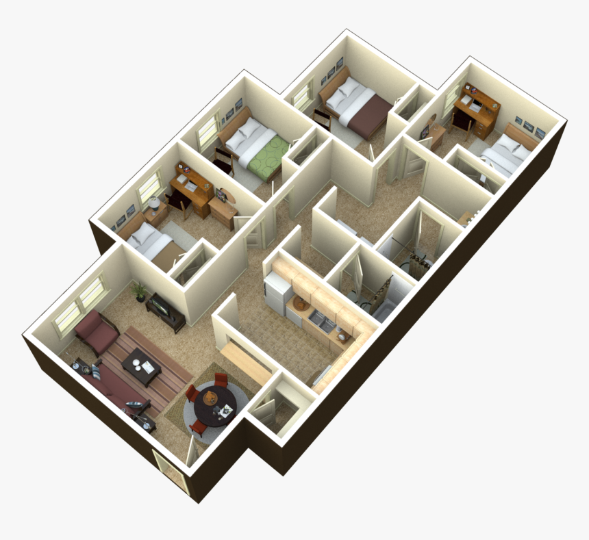 Honeysuckle Apartments 4 Bedroom, HD Png Download, Free Download