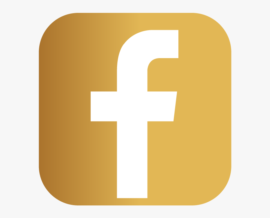 Social Media Icons Facebook Golden, HD Png Download, Free Download